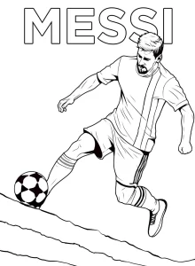 imprimer coloriage Messi pour enfant