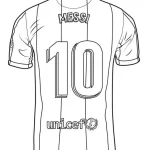 coloriage Messi à imprimer kawaii