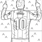coloriage Messi pour enfants à télécharger