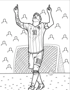 coloriage Messi pour enfant de 3 ans
