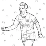 image pour coloriage Messi enfant