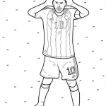 coloriage Messi pour bebe a imprimer