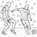 coloriage Messi pour enfant de 10 ans