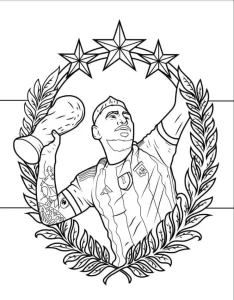 coloriage Messi et apprentissage