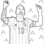 coloriage Messi pour enfant de 8 ans