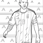 coloriage Messi pour enfant à imprimer