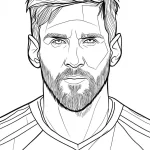 imprimer coloriage Messi pour enfant