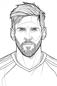 imprimer coloriage Messi pour enfant
