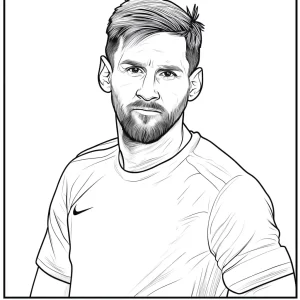 coloriage Messi à imprimer pour enfant de 8 ans