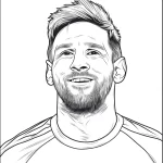 coloriage Messi pour enfants à imprimer