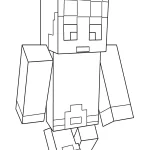 coloriage Minicraft et découpage à imprimer