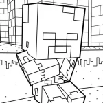 coloriage Minicraft a imprimer