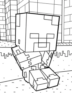 coloriage Minicraft a imprimer