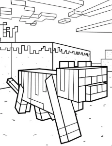 coloriage Minicraft pour enfant à imprimer