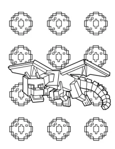coloriage Minicraft a colorier en ligne gratuitement