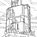 coloriage Minicraft a imprimer pour enfant de 4 ans