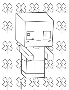coloriage Minicraft gratuit pour enfants