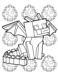 coloriage Minicraft à imprimer pdf