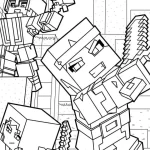 coloriage Minicraft a imprimer gratuitement