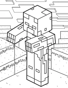 coloriage Minicraft a telecharger