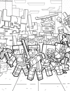 coloriage Minicraft gratuit en ligne