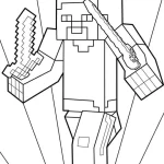 coloriage Minicraft pour enfant gratuit