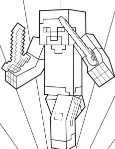 coloriage Minicraft pour enfant gratuit