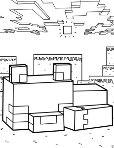 coloriage Minicraft et decoupage