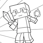 imprimer coloriage Minicraft gratuit
