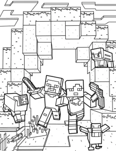 coloriage Minicraft a colorier en ligne gratuitement