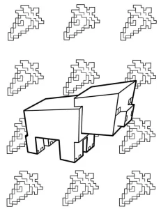 coloriage Minicraft educatif pour enfant