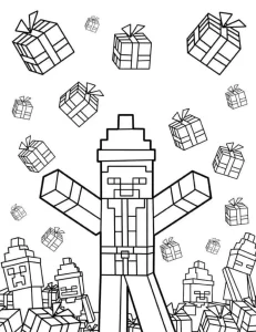 coloriage Minicraft pour enfant
