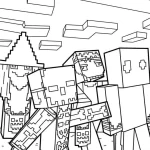 coloriage Minicraft et decoupage