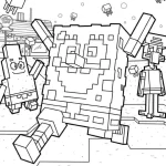 coloriage Minicraft pour enfant de 7 ans