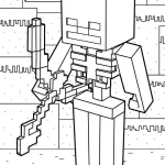 coloriage Minicraft à imprimer kawaii