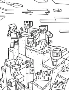 coloriage Minicraft d