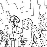 coloriage Minicraft à imprimer kawaii