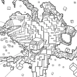 coloriage Minicraft à imprimer pour enfant de 2 ans