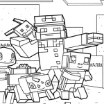 coloriage Minicraft à imprimer pour enfant de 7 ans