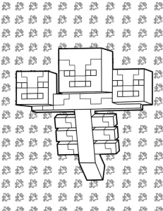 coloriage Minicraft a dessiner en ligne