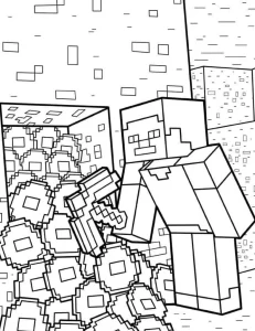 coloriage Minicraft à imprimer pour enfants