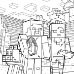 coloriage Minicraft pour enfant de 6 ans