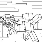 coloriage Minicraft à imprimer pour enfant de 9 ans