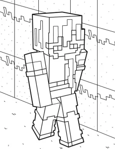 coloriage Minicraft pour enfant de 6 ans