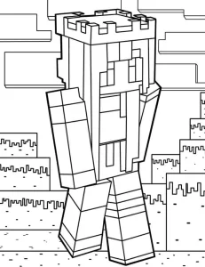 coloriage Minicraft à imprimer