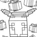 coloriage Minicraft gratuit a imprimer