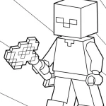 coloriage Minicraft à imprimer pour enfant de 4 ans