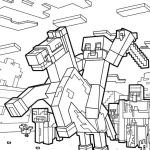 coloriage Minicraft à imprimer pour enfant de 12 ans