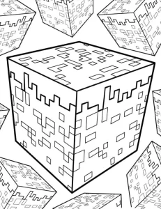 coloriage Minicraft pour enfant à imprimer