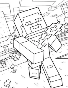 coloriage Minicraft à imprimer pdf